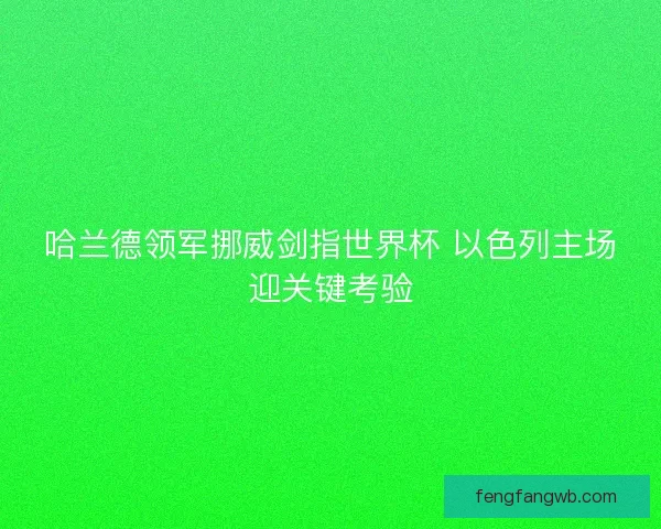 哈兰德领军挪威剑指世界杯 以色列主场迎关键考验