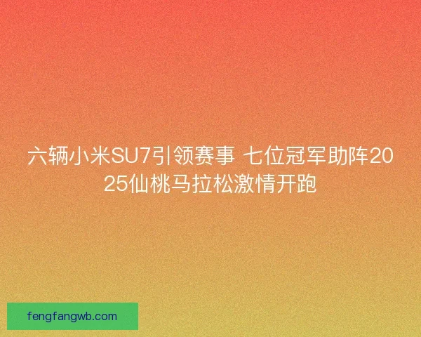 六辆小米SU7引领赛事 七位冠军助阵2025仙桃马拉松激情开跑